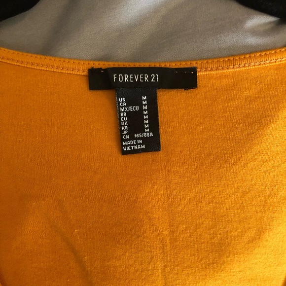 Forever 21 mustard yellow wrap dress - Picture 4 of 4